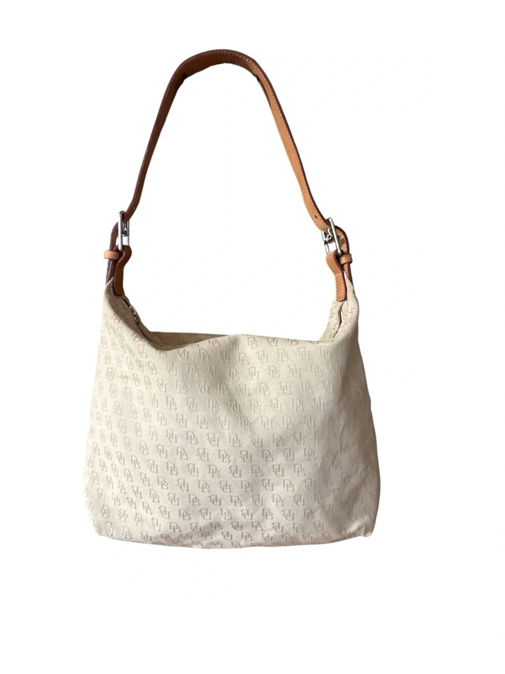 Dooney & Bourke Monogram DB Hobo Shoulder Bag - Neutral